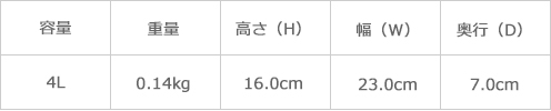 サイズ表