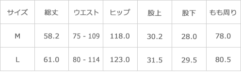 サイズ表