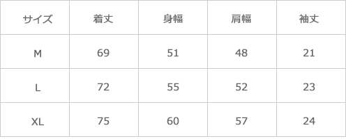 サイズ表
