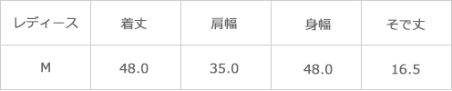 サイズ表