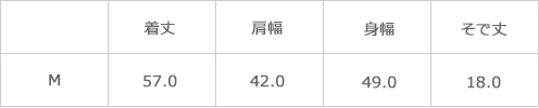 サイズ表