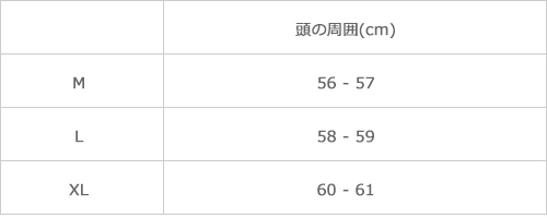 サイズ表