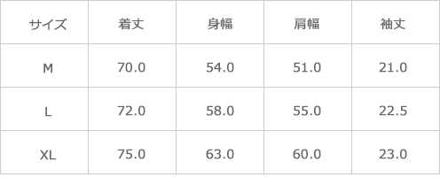 サイズ表