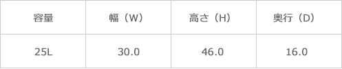 サイズ表