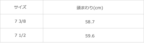 サイズ表
