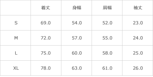 サイズ表
