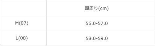サイズ表