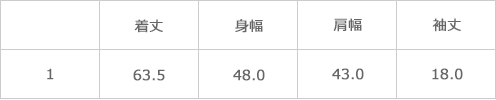 サイズ表