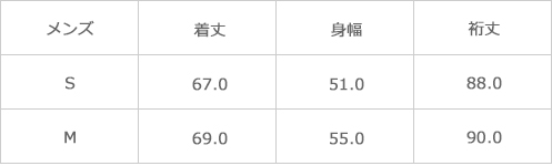 サイズ表