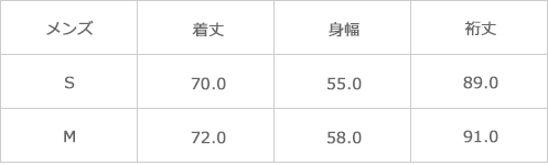 サイズ表