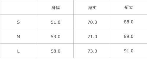 サイズ表