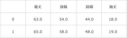 サイズ表
