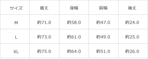 サイズ表