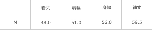 サイズ表