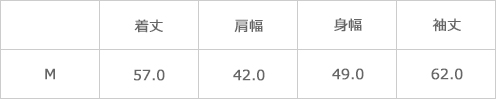 サイズ表
