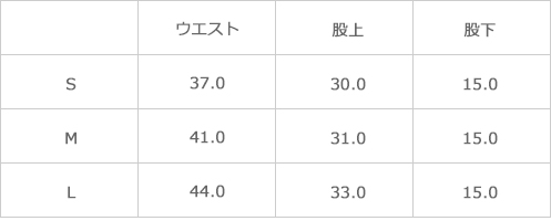 サイズ表