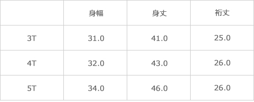 サイズ表