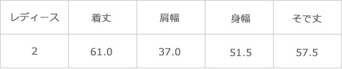 サイズ表