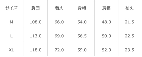サイズ表