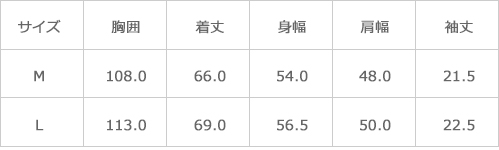 サイズ表
