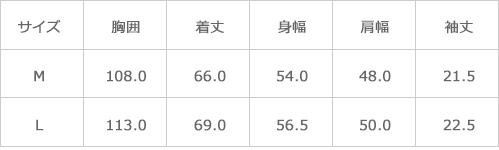 サイズ表