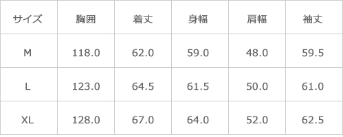 サイズ表