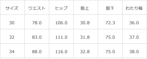 サイズ表