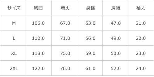 サイズ表