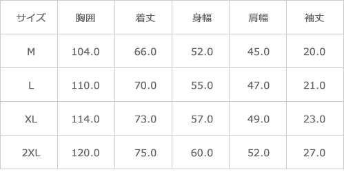 サイズ表