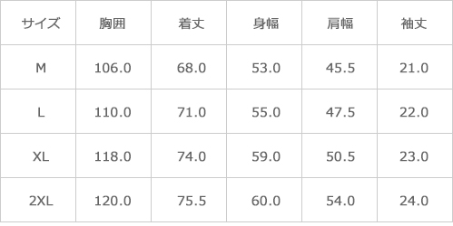 サイズ表