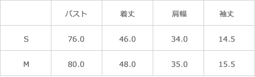 サイズ表