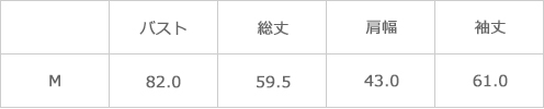 サイズ表