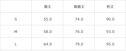 サイズ表