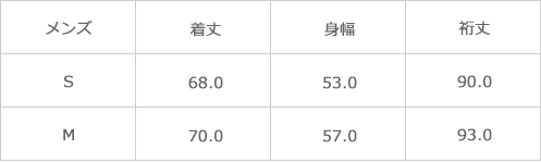 サイズ表