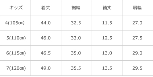 サイズ表