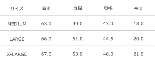 サイズ表