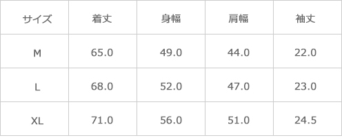 サイズ表