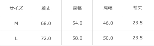 サイズ表
