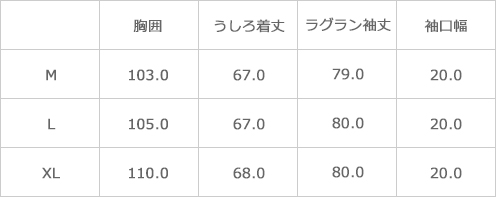 サイズ表