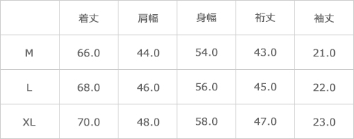 サイズ表