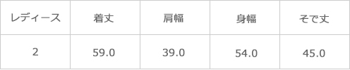 サイズ表