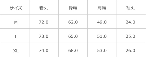 サイズ表