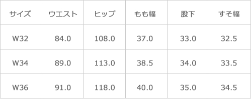 サイズ表