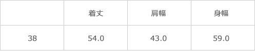 サイズ表