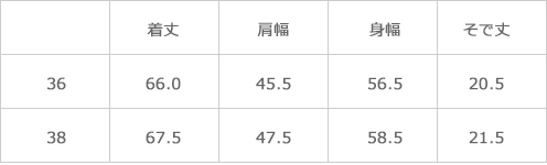 サイズ表