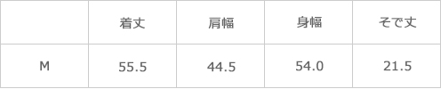 サイズ表