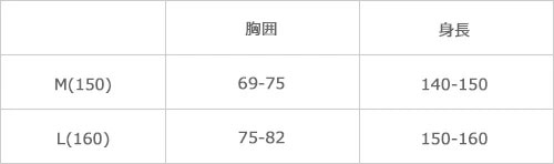 サイズ表