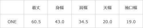 サイズ表