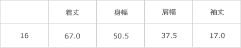 サイズ表