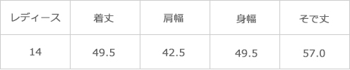 サイズ表